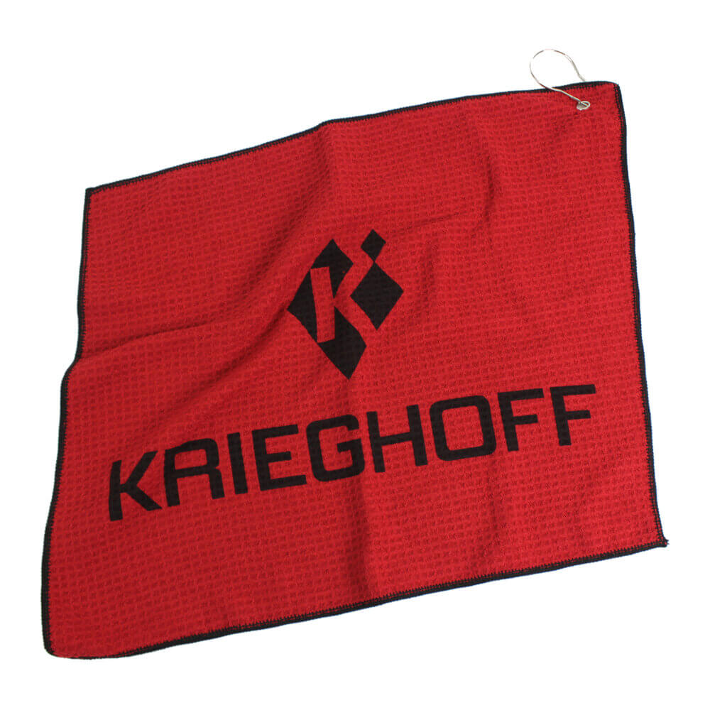 Krieghoff Waffle Knit Gun Towel, Red
